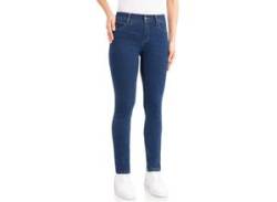 Slim-fit-Jeans WONDERJEANS "Classic-Slim" Gr. 38, Länge 32, blau (blue stone washed) Damen Jeans Röhrenjeans