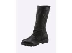 Stiefel Gr. 36, schwarz Damen Schuhe Lederstiefel