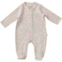 biorganic Strampler Baby Nature In Waffle mit Fuß für Jungen und Mädchen Unisex Langarm (1-tlg) geknöpft, 100% Bio-Baumwolle, Waffelstruktur von biorganic