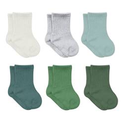 bistyle Baumwolle 6 Paar Baby Socken für Neugeborene Säugling 0-3 Monate bis 2-3 Jahre | Duftend Baby Socken | Jungen Mädchen Kleinkind Socken (as3, age, 0_month, 3_months, Nil Grün) von bistyle
