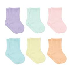 bistyle Baumwolle 6 Paar Baby Socken für Neugeborene Säugling 0-3 Monate bis 2-3 Jahre | Duftend Baby Socken | Jungen Mädchen Kleinkind Socken (as3, age, 0_month, 6_months, Pastelle) von bistyle