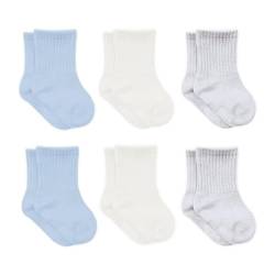 bistyle Baumwolle 6 Paar Baby Socken für Neugeborene Säugling 0-3 Monate bis 2-3 Jahre | Duftend Baby Socken | Jungen Mädchen Kleinkind Socken (as3, age, 2_years, 3_years, Blau) von bistyle