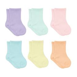 bistyle Baumwolle 6 Paar Baby Socken für Neugeborene Säugling 0-3 Monate bis 2-3 Jahre | Duftend Baby Socken | Jungen Mädchen Kleinkind Socken (as3, age, 2_years, 3_years, Pastelle) von bistyle