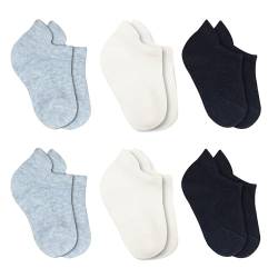 bistyle Baumwolle 6 Paar Baby Socken für Neugeborene Säugling 0-6 Monate bis 3 Jahre | Stopper Socken Nahtlos Socken | Jungen Mädchen Kindersocken (as3, age, 0_month, 6_months, Grau) von bistyle