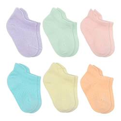 bistyle Baumwolle 6 Paar Baby Socken für Neugeborene Säugling 0-6 Monate bis 3 Jahre | Stopper Socken Nahtlos Socken | Jungen Mädchen Kindersocken (as3, age, 0_month, 6_months, Pastelle) von bistyle