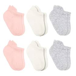 bistyle Baumwolle 6 Paar Baby Socken für Neugeborene Säugling 0-6 Monate bis 3 Jahre | Stopper Socken Nahtlos Socken | Jungen Mädchen Kindersocken (as3, age, 12_months, 24_months, Rose) von bistyle