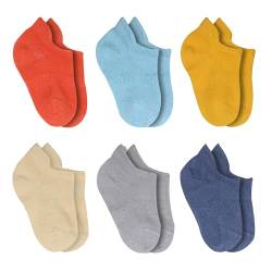 bistyle Baumwolle 6 Paar Baby Socken für Neugeborene Säugling 0-6 Monate bis 3 Jahre | Stopper Socken Nahtlos Socken | Jungen Mädchen Kindersocken (as3, age, 12_months, 24_months, Rot) von bistyle