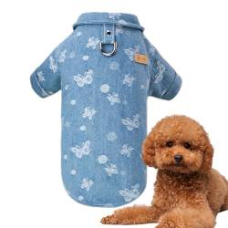 Kleines Hundeshirt, Jeans-Kleidung für kleine Hunde, Niedliche Welpenkleidung, bequeme Haustierkleidung, warme Hundebekleidung für Haustiere, ganzjährig, Zuhause Boiler von boiler
