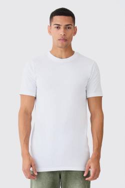 Basic Rundhals T-Shirt - White - Xs, White von boohoo