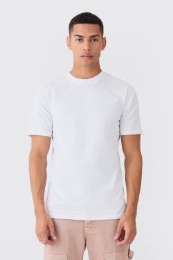 Basic Rundhals T-Shirt - White - Xs, White von boohoo