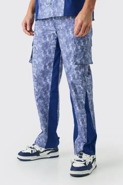 Lockere Camouflage Hose - Denim-Blue - 34, Denim-Blue von boohoo