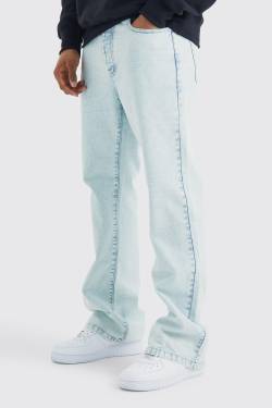 Lockere Schlagjeans - Ice Blue - 28R, Ice Blue von boohoo