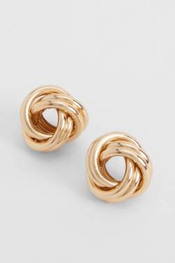 Ohrstecker Mit Knoten-Detail - Gold - One Size, Gold von boohoo