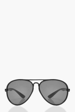 Pilotenbrille - Schwarz - One Size, Schwarz von boohoo