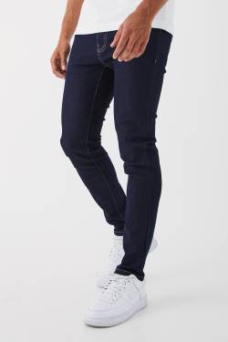 Skinny Stretch Jeans - Indigo - 32R, Indigo von boohoo