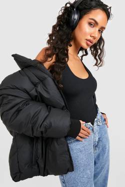 Steppjacke Mit Trichterkragen - Black - 34, Black von boohoo