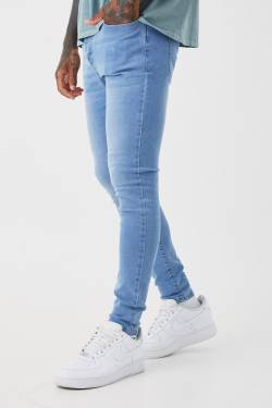Super Skinny Stretch Jeans - Light Blue - 32R, Light Blue von boohoo