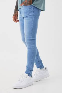 Super Skinny Stretch Jeans - Light Blue - 34R, Light Blue von boohoo