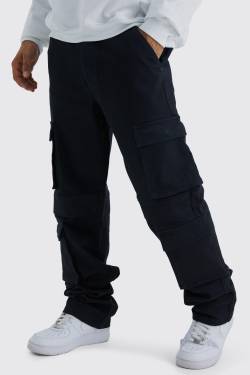 Tall Lockere Cargo-Jeans Mit Taschen - Washed Black - 30, Washed Black von boohoo