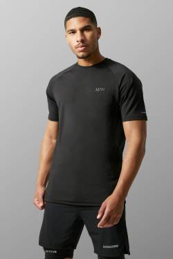 Tall Man Active Gym Raglan T-Shirt - Black - Xs, Black von boohoo