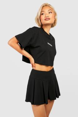 Tennisrock Mit V-Bund - Black - 38, Black von boohoo