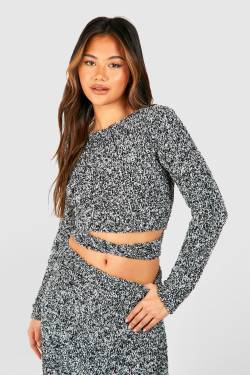 Weicher Geschnürter Pullover - Black - M, Black von boohoo