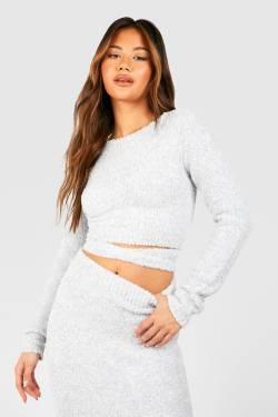 Weicher Geschnürter Pullover - Grey - M, Grey von boohoo