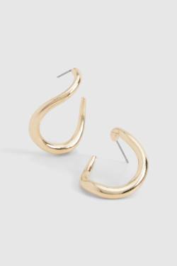 Womens Chunky Drop Ring Earrings - Gold - One Size, Gold von boohoo