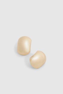 Womens Gold Oversized Bubble Stud Earrings - One Size, Gold von boohoo