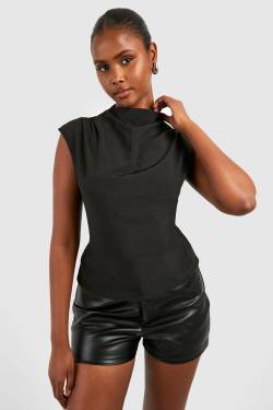 Womens Sleeveless Blouse - Black - 14, Black von boohoo