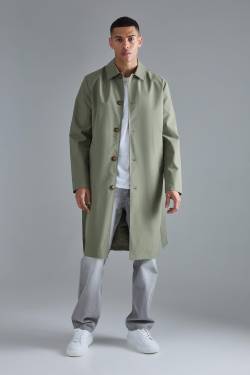 Mens Classic Belted Trench Coat - Khaki - M, Khaki von boohooman