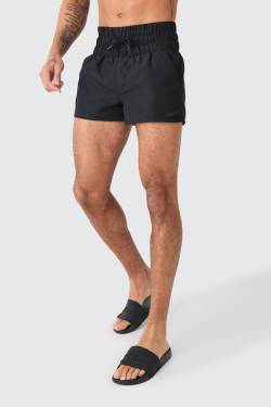 Mens Core Fighter Swim Short - Schwarz - L, Schwarz von boohooman