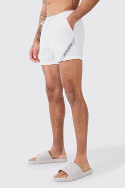 Mens Kurze Limited Edition Ripstop Badehose - Ecru - L, Ecru von boohooman