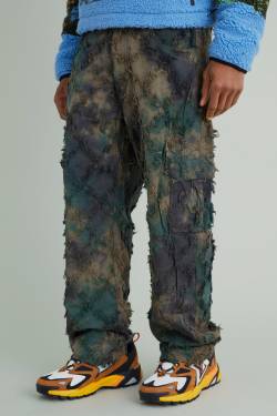 Mens Lockere Camouflage Cargohose - Grün - 30, Grün von boohooman