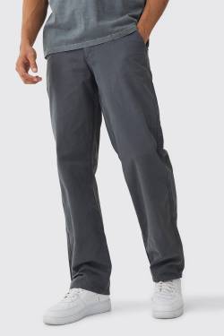 Mens Lockere Chino-Hose - Grau - 30, Grau von boohooman