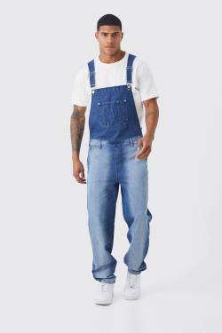 Mens Lockere Latzhose mit Farbverlauf - Blau - XS, Blau von boohooman