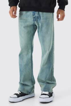 Mens Lockere Schlagjeans - Blau - 32R, Blau von boohooman