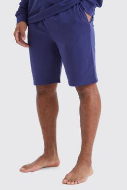 Mens Lockere Soft Feel Loungewear-Shorts - Blau - S, Blau von boohooman