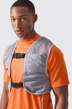 Mens Man Active Hydration Vest - Grau - L, Grau von boohooman