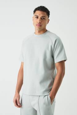 Mens Man Raglan T-Shirt - Grau - M, Grau von boohooman
