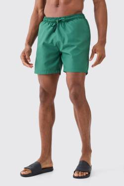 Mens Mittellange Ripstop Badehose - Khaki - M, Khaki von boohooman