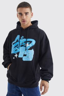 Mens Oversize Limited Edition Hoodie - Schwarz - M, Schwarz von boohooman