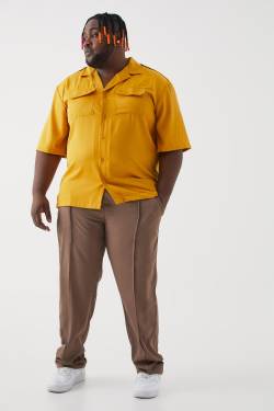 Mens Plus Utility Twill-Hemd und Hose - Mehrfarbig - XXXL, Mehrfarbig von boohooman