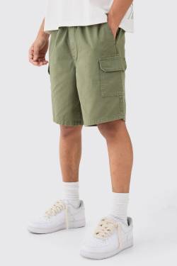 Mens Relaxed Fit Cargo Shorts - Khaki - L, Khaki von boohooman