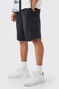 Mens Relaxed Fit Cargo Shorts - Schwarz - S, Schwarz von boohooman