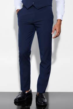 Mens Slim-Anzughose - Blau - 34, Blau von boohooman