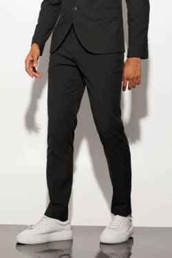 Mens Slim-Anzughose - Schwarz - 28, Schwarz von boohooman