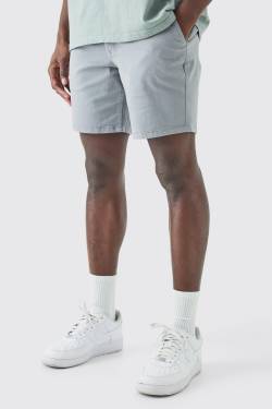 Mens Slim Fit Chino Shorts - Grau - M, Grau von boohooman