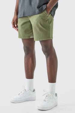 Mens Slim Fit Chino Shorts - Khaki - XL, Khaki von boohooman