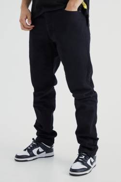 Mens Tall Jeans mit geradem Bein - Schwarz - 40, Schwarz von boohooman